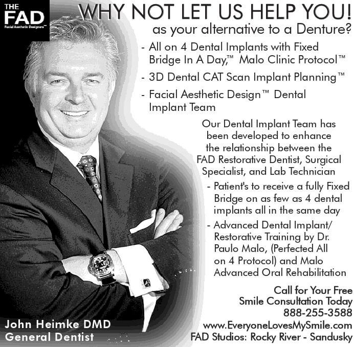 advertisement for our practice with headshot of Dr. Heimke